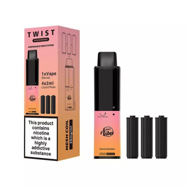 HAPPY VIBES TWIST 2400 PREFILLED POD VAPE KIT 20MG - Image 23