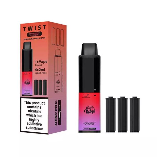 HAPPY VIBES TWIST 2400 PREFILLED POD VAPE KIT 20MG - Image 15