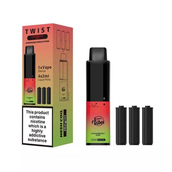 HAPPY VIBES TWIST 2400 PREFILLED POD VAPE KIT 20MG - Image 27