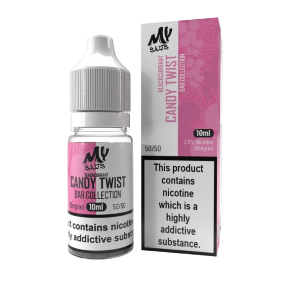 BLACKCURRANT CANDY TWIST (BAR COLLECTION) 10ML NIC SALT MY SALTS PACK OF 10