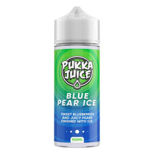 BLUE PEAR ICE 100ML E LIQUID PUKKA JUICE