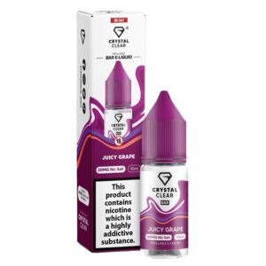 JUICY GRAPE 10ML NIC SALT CRYSTAL CLEAR BAR