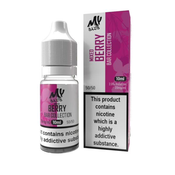 MIXED BERRY (BAR COLLECTION) 10ML NIC SALT MY SALTS PACK OF 10