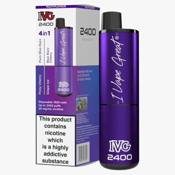 IVG 2400 RECHARGEABLE PREFILLED POD VAPE KIT 20MG - Image 85