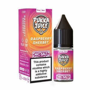 RASPBERRY SHERBET NIC SALT 10ML PUKKA JUICE