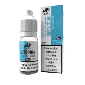 STRAWBERRY WATERMELON BUBBLEGUM (BAR COLLECTION) 10ML NIC SALT MY SALTS PACK OF 10