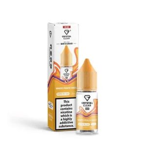 WHITE PEACH RAZZ 10ML NIC SALT CRYSTAL CLEAR BAR