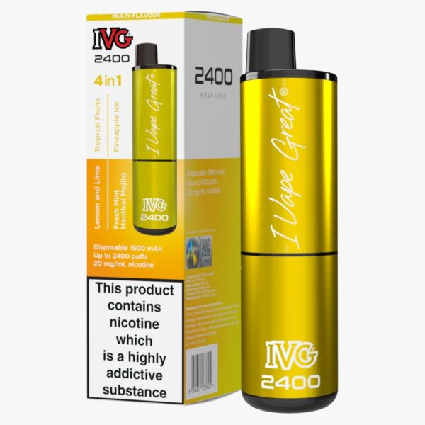 IVG 2400 RECHARGEABLE PREFILLED POD VAPE KIT 20MG - Image 91