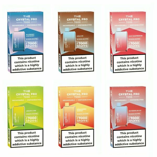 THE CRYSTAL PRO 7000 DISPOSABLE VAPE KIT 20MG