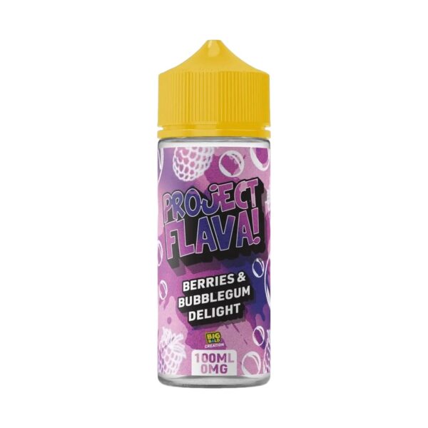BERRIES & BUBBLEGUM DELIGHT 100ML E LIQUID BIG BOLD PROJECT FLAVA
