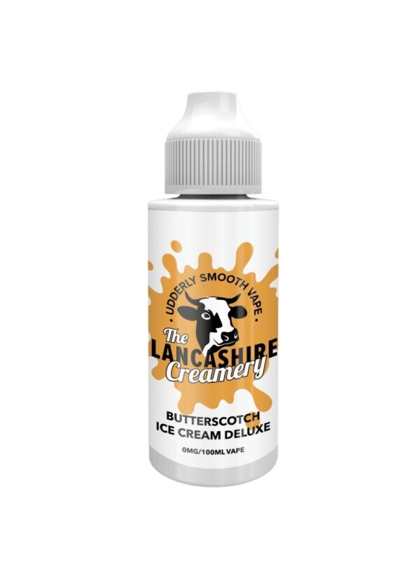 BUTTERSCOTCH ICE CREAM DELUXE 100ML E LIQUID THE LANCASHIRE CREAMERY