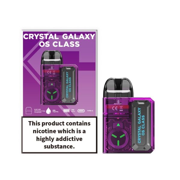 CRYSTAL GALAXY OS CLASS POD VAPE KIT 750MAH - Image 6