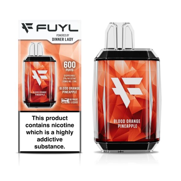 FUYL 600 DISPOSABLE VAPE KIT 20MG BY DINNER LADY - Image 3