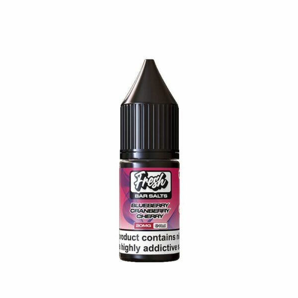 BLUEBERRY CRANBERRY CHERRY 10ML NIC SALT FRESH BAR SALTS BY PUKKA PACK OF 10