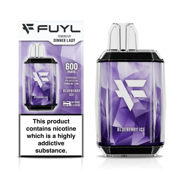 FUYL 600 DISPOSABLE VAPE KIT 20MG BY DINNER LADY - Image 4