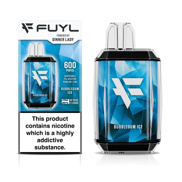 FUYL 600 DISPOSABLE VAPE KIT 20MG BY DINNER LADY - Image 5