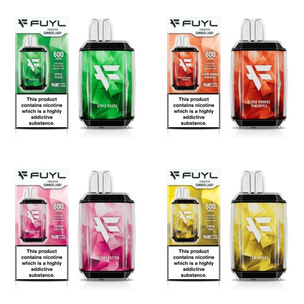 FUYL 600 DISPOSABLE VAPE KIT 20MG BY DINNER LADY