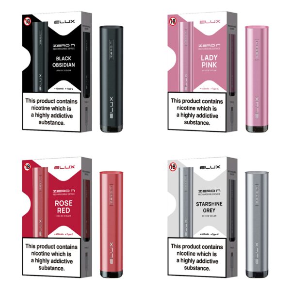 ELUX ZERO N 600 BATTERY & PREFILLED REPLACEMENT PODS 20MG