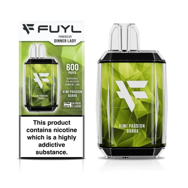 FUYL 600 DISPOSABLE VAPE KIT 20MG BY DINNER LADY - Image 7