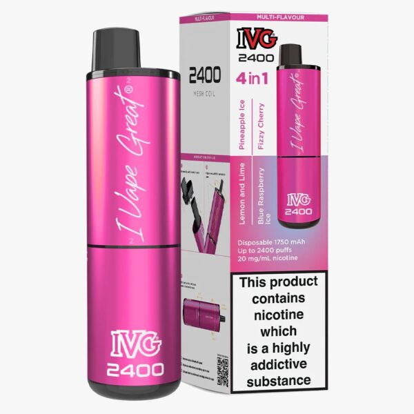 IVG 2400 RECHARGEABLE PREFILLED POD VAPE KIT 20MG - Image 78