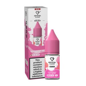 STRAWBERRY ICE CREAM 10ML NIC SALT CRYSTAL CLEAR BAR