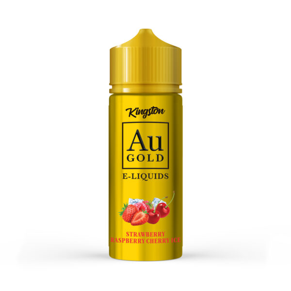 STRAWBERRY RASPBERRY CHERRY ICE AU GOLD 100ML E LIQUID KINGSTON