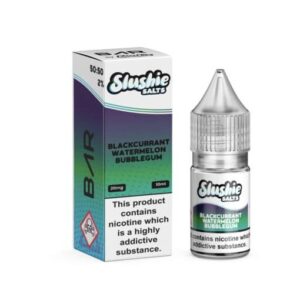 BLACKCURRANT WATERMELON BUBBLEGUM 10ML NIC SALT SLUSHIE BAR SALTS