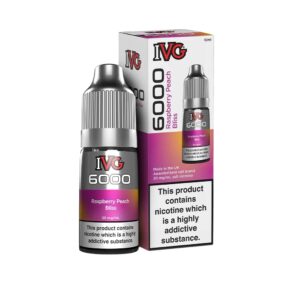 RASPBERRY PEACH BLISS 10ML NIC SALT IVG 6000