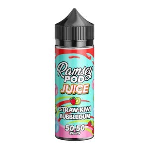STRAW KIWI BUBBLEGUM 100ML E LIQUID RAMSEY POD JUICE