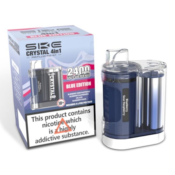SKE CRYSTAL 4 IN 1 2400 PREFILLED POD VAPE KIT 20MG - Image 2