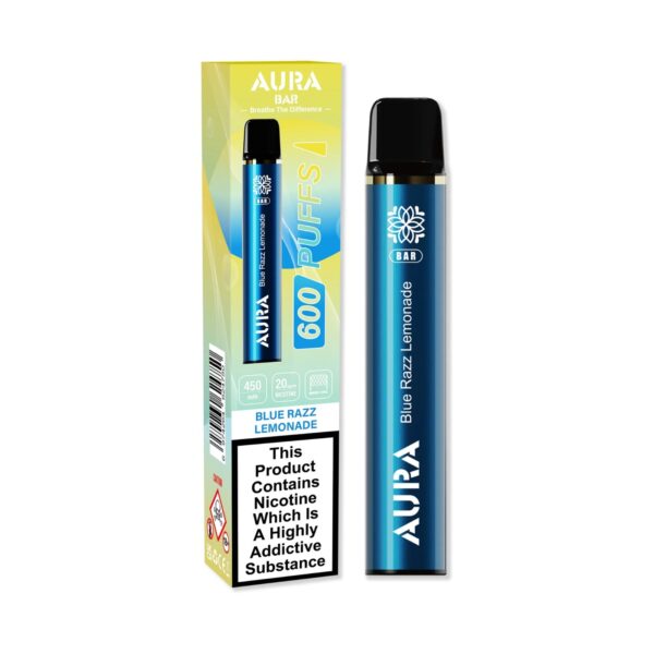 AURA BAR 600 DISPOSABLE VAPE KIT 20MG BY CRYSTAL PRIME - Image 4