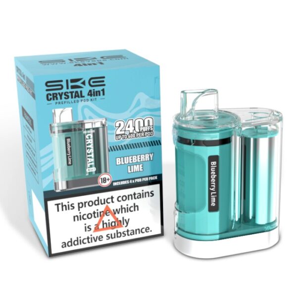 SKE CRYSTAL 4 IN 1 2400 PREFILLED POD VAPE KIT 20MG - Image 3