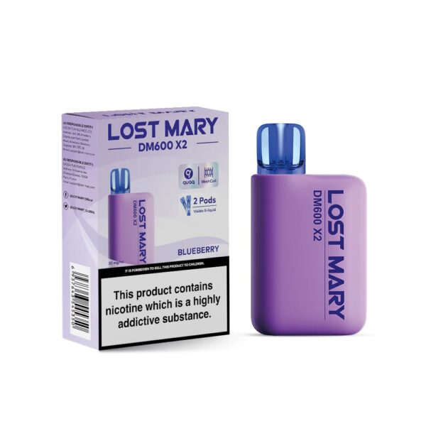 LOST MARY DM600 X2 PREFILLED POD VAPE KIT 20MG - Image 4