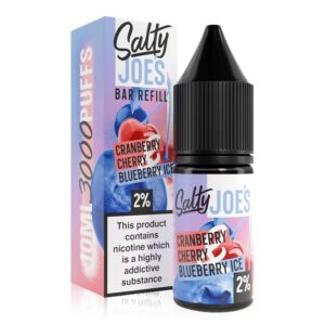 CRANBERRY CHERRY BLUEBERRY ICE 10ML NIC SALT JOES SALTY