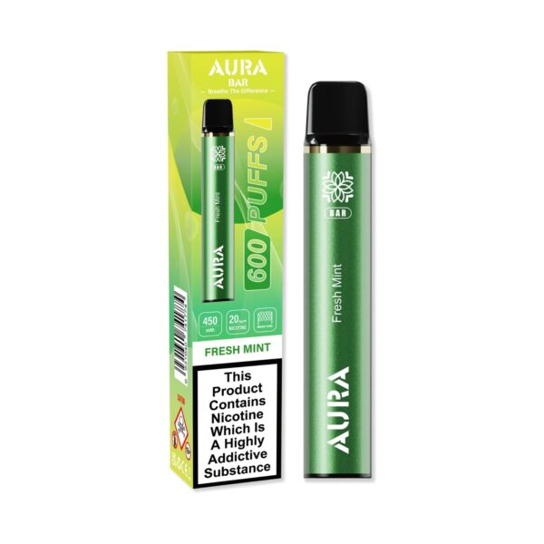 AURA BAR 600 DISPOSABLE VAPE KIT 20MG BY CRYSTAL PRIME - Image 7