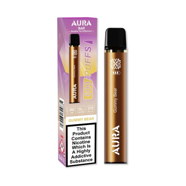 AURA BAR 600 DISPOSABLE VAPE KIT 20MG BY CRYSTAL PRIME - Image 8