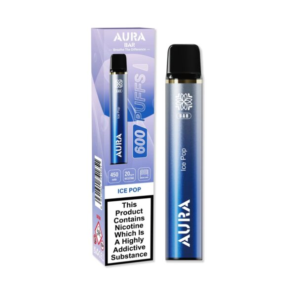 AURA BAR 600 DISPOSABLE VAPE KIT 20MG BY CRYSTAL PRIME - Image 9