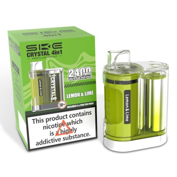 SKE CRYSTAL 4 IN 1 2400 PREFILLED POD VAPE KIT 20MG - Image 7