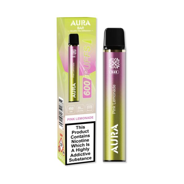 AURA BAR 600 DISPOSABLE VAPE KIT 20MG BY CRYSTAL PRIME - Image 11