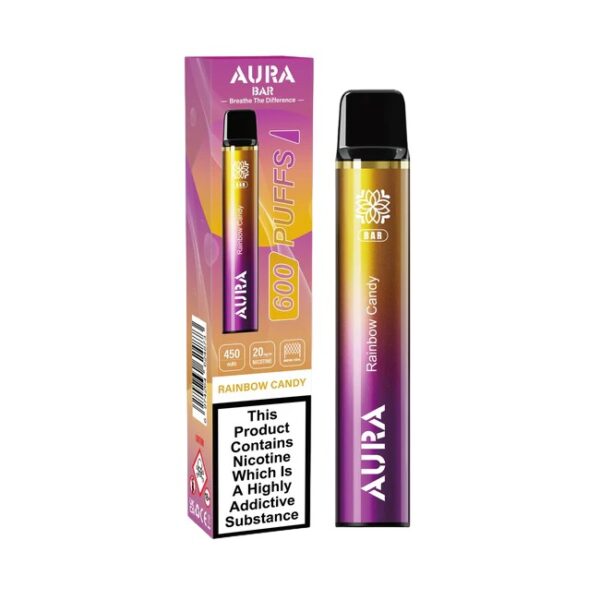 AURA BAR 600 DISPOSABLE VAPE KIT 20MG BY CRYSTAL PRIME - Image 12