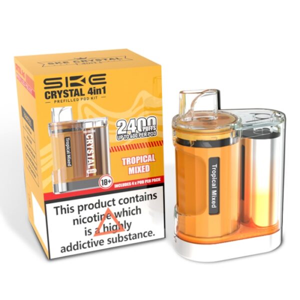 SKE CRYSTAL 4 IN 1 2400 PREFILLED POD VAPE KIT 20MG - Image 10