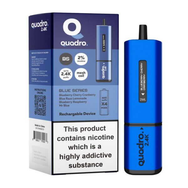 QUADRO 4 IN 1 2.4K PREFILLED POD VAPE KIT 20MG - Image 26