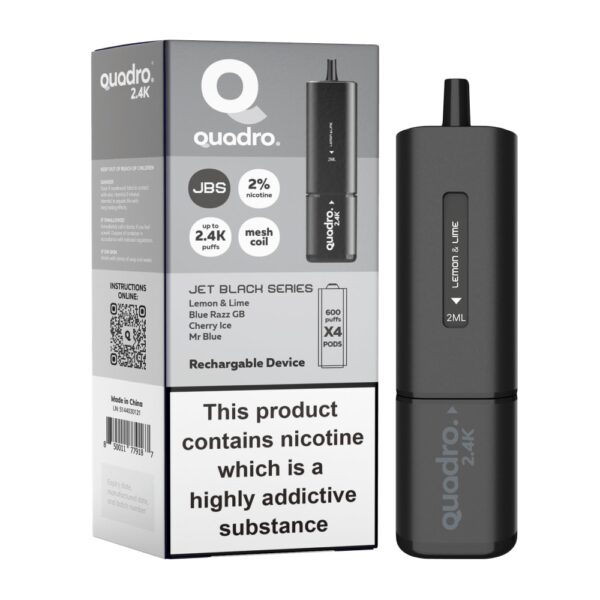 QUADRO 4 IN 1 2.4K PREFILLED POD VAPE KIT 20MG - Image 34