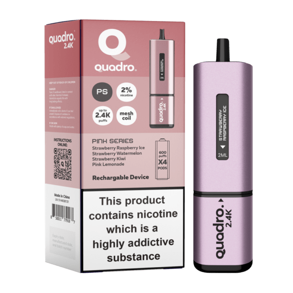 QUADRO 4 IN 1 2.4K PREFILLED POD VAPE KIT 20MG - Image 36