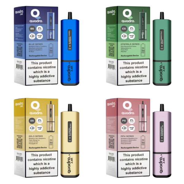QUADRO 4 IN 1 2.4K PREFILLED POD VAPE KIT 20MG