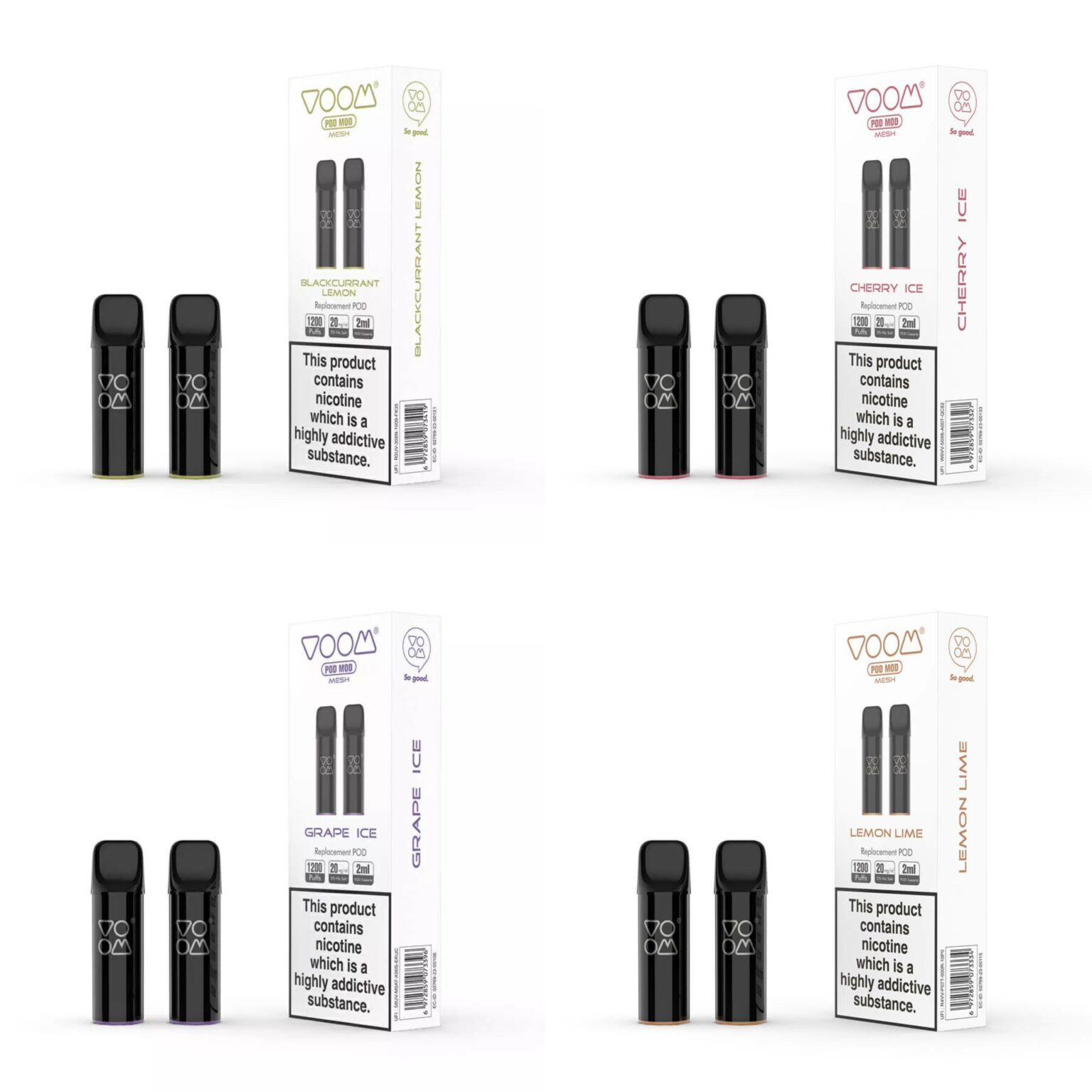 VOOM POD MOD PREFILLED PODS 20MG (2 PACK) EXP UK Vape Store ECig Clouds