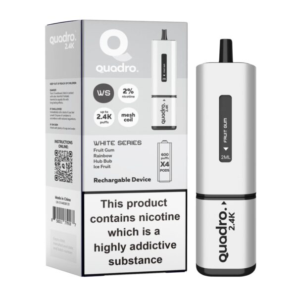 QUADRO 4 IN 1 2.4K PREFILLED POD VAPE KIT 20MG - Image 42