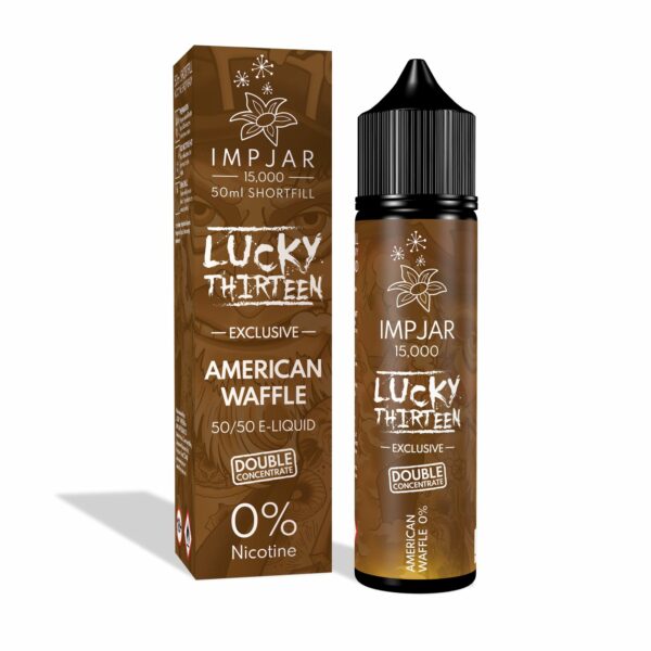 AMERICAN WAFFLE 50ML E LIQUID IMP JAR X LUCKY THIRTEEN