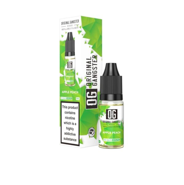 APPLE PEACH 10ML NIC SALT ORIGINAL GANGSTER 6000