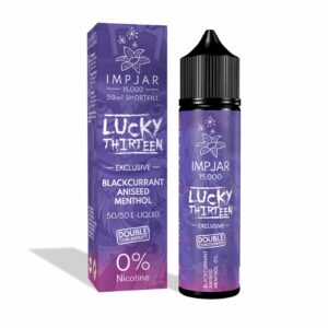 BLACKCURRANT ANISEED MENTHOL 50ML E LIQUID IMP JAR X LUCKY THIRTEEN